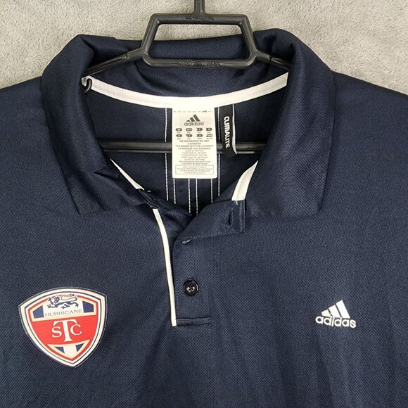 Men's Navy Blue Adidas Climalite Polo Shirt Short Sleeve Size 2XL - Picture 5 of 12